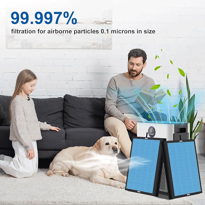 AP303 AP304 Replacement Filters, Compatible with DAYETTE AP303/304 Air Puri-fier, and for FRESHDEW AP303 AP304 Puri-fier,2 Pack Filters with 3 Stage Filtration