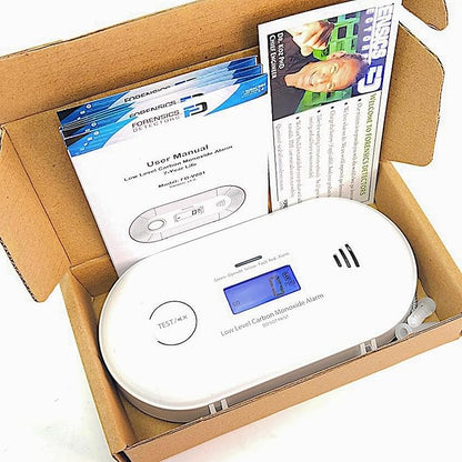 Fast Low Level CO Monitor by Forensics | Offices, Classrooms, Home, Retail | > 10ppm Display | 25ppm Alarm | (Upgraded Version 2.0)