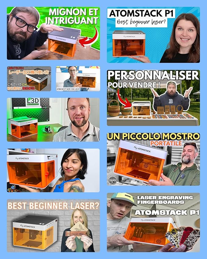 ATOMSTACK P1 5W Laser Engraver, Laser Cutter, Unibody Laser Engraving Machine (P1 5W Diode+1.2W IR)