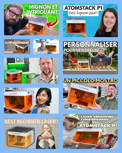 ATOMSTACK P1 5W Laser Engraver, Laser Cutter, Unibody Laser Engraving Machine (P1 5W Diode+1.2W IR)