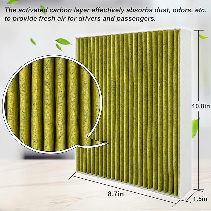 Cabin Air Filter JM542 Fits for 2021-2025 Bronco Sport, 2020-2025 Ford Escape, 2021-2025 Mustang Mach-E, 2020-2025 Explorer, Lincoln Aviator, Corsair, Maverick,CF12772