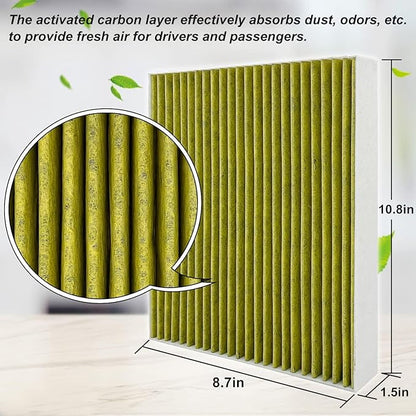 Cabin Air Filter JM542 Fits for 2021-2025 Bronco Sport, 2020-2025 Ford Escape, 2021-2025 Mustang Mach-E, 2020-2025 Explorer, Lincoln Aviator, Corsair, Maverick,CF12772