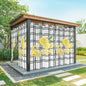 Lemon Outdoor Curtains for Patio Lemon Leaves Summer Plaid Buffalo Waterproof Outside Curtains with Grommet Top Weatherproof Curtain for Cabana Pergola Gazebo, 1 Panel, 54" W x 108" L