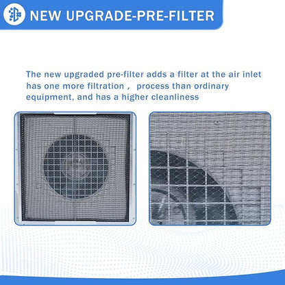 HEPA H14-Filter Laminar Flow Hood Updated FanFilter Unit（Include HEPA Filter）100/ISO Class 5 Cleanroom/Laboratory/Cleanroom/Mushroom Room, Laminar Air Flow Hood(46.2"x22.6"110V)