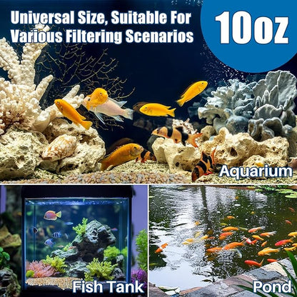 MAQIHAN Aquarium Bio Filter Media - 300g Ceramic Rings Balls, Porous Bio Media Brick for Fish Tank, Pond & Canister Filter, High Porosity Macaron Color (10oz)
