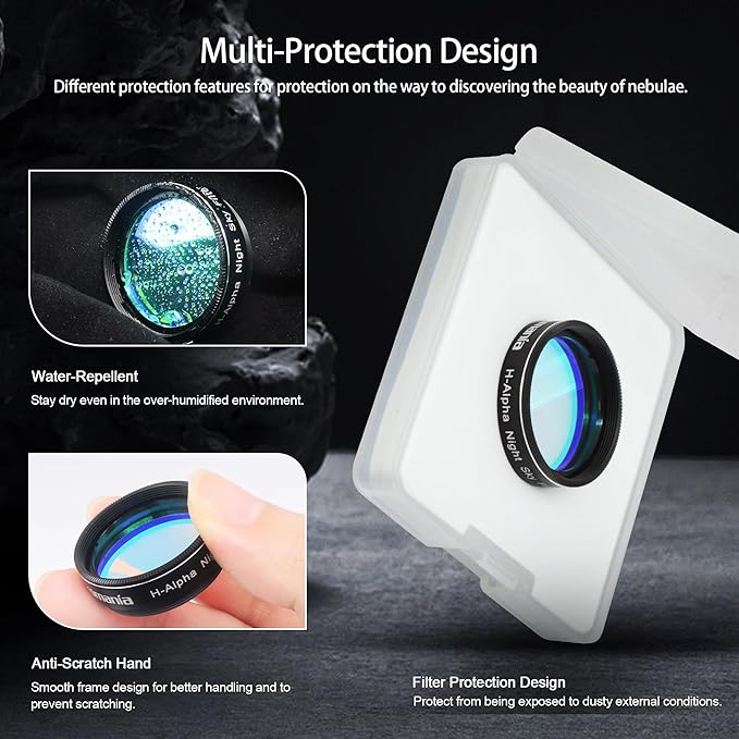 Astromania Telescope Filter, 1.25 Inches Narrowband Hydrogen Alpha Filter, Galaxy Night Sky H-Alpha Nebula Filters for Astronomy Telescope, Telescope Accessories Light Pollution Filter