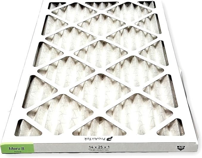 Proairtek AF14251M08SWH Model 14x25x1 Pack of 6 Air Filters, MERV 8; Ideal for Anyone Wanting Clean, Crisp Air in Their Home