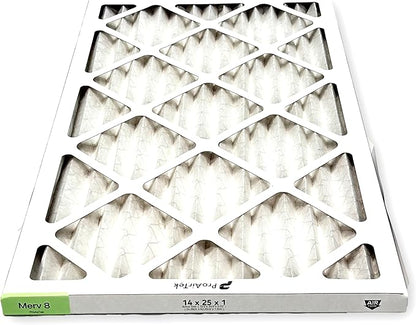 Proairtek AF14251M08SWH Model 14x25x1 Pack of 2 Air Filters, MERV 8; Ideal for Anyone Wanting Clean, Crisp Air in Their Home