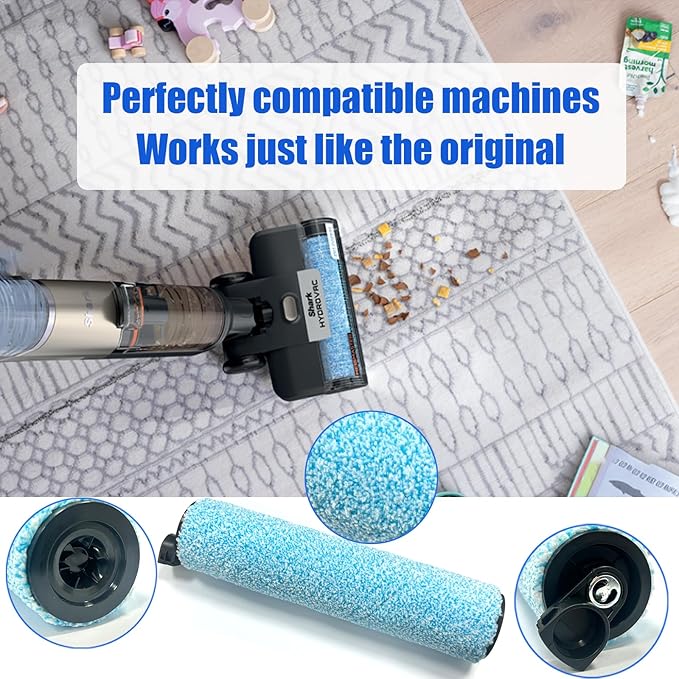 WD161 Roller and Filter for fit Shark HydroVac MessMaster Wet Dry WD161 WD261 AW261 and Shark WD101 WD201 WD100 WD200 AW201 WD200C WD201C WD101C Vacuum Cleaner,3 Brush Rollers,4 Foam Filters,3 Filter