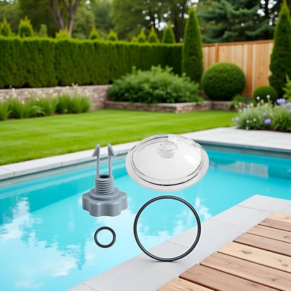 SF80110-1 Leaf Trap Cover Lid,Pool Leaf Trap Cover Lid,O-Ring & Valve,Fit for Intex 12 Inch (Pump Flow Rate: 2,100 GPH) Sand Filter Pump,NOT Fit for Intex 14&16 Inch,Sand Filter Pump Replacement Parts