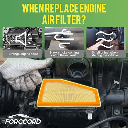 2-Pack Engine Air Filter Fits for Jeep Grand Cherokee 2022-2025 2026, Grand Cherokee L 2021-2025 2026 3.6L 5.7L Replacement 68376815AA, 68542769AA, A31764, WA11196 Car Accessories