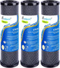 EXCELPURE 1 Micron 10" x 2.5" Whole House CTO Carbon Water Filter Cartridge Replacement for Home Countertop System, Dupont WFPFC8002, WFPFC9001, FXWTC, SCWH-5, WHEF-WHWC, WHCF-WHWC, CTO10, T01, 3PACK
