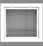 HVAC Premium 10" x 8" Cube Core Eggcrate Return Air Filter Grille for 1" Filter - Aluminum - White [Outer Dimensions: 12.5" x 10.5"]