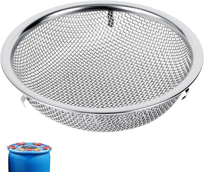6" Rain Barrel Screen Filter for Rain Barrels, Premium 304 Stainless Steel Barrel Filter, Long-Lasting Durability -Kitchen Wash Colander -Soil Sifter, for Keep Mosquitos&Debris Outside, Fruit Draining