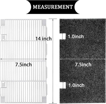 Dianrui 2 PCS RV for Dometic A/C Vent Cover Replacement, Duo-Therm Air Conditioner Grille Replacement for Dometic 3104928.019 with Air Filter pad RV Parts & Accessories