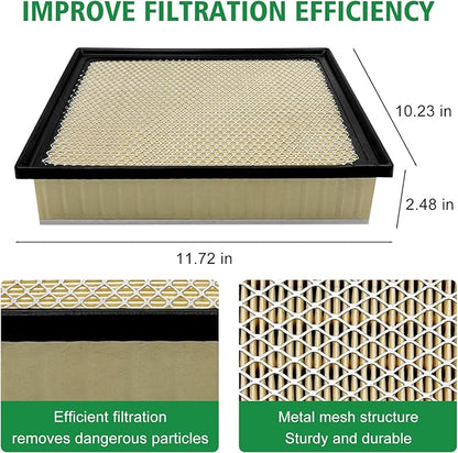 2PCS Cabin Engine Air Filter JMY09 JMP100 Kit Fits for Tacoma 3.5L 2016 2017 2018 2019 2020 2021 2022 2023, Replacement for 178010P100, CA11895, 87139YZZ09, CF10374