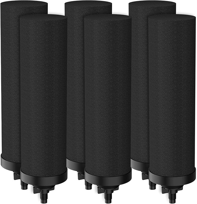Membrane Solutions UV Countertop Gravity Water Filtration System Replacement Filter Elements - 6 Packs (U3P)