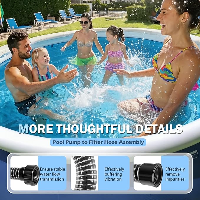 155710 Pool Pump to Filter Hose Assembly for Pentair Sand Dollar and Sta-Rite Cristal-Flo II Pool Compatible with 1.5 x 30 Inch Pool and Spa Sand Ground Pool