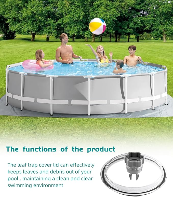 SF15110 Pool Leaf Trap Cover Lid,with O-Ring&Valve,Compatible with Intex 12 Inch Sand Filter Pumps,Sand Filter Replacement Partsfit for Intex SF15110 28948EH ECO15110-2 Models