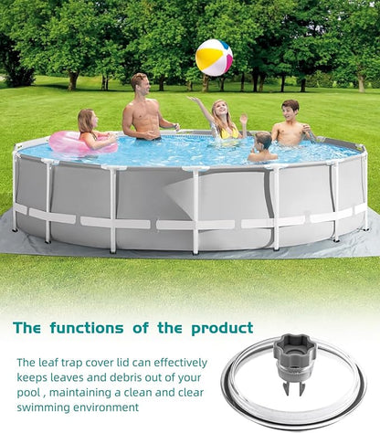 SF15110 Pool Leaf Trap Cover Lid,with O-Ring&Valve,Compatible with Intex 12 Inch Sand Filter Pumps,Sand Filter Replacement Partsfit for Intex SF15110 28948EH ECO15110-2 Models