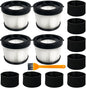 4 Pack DCV5011H HEPA Filter Compatible with DEWALT DCV501HB Cordless Handheld Vacuum, with 8 Foam Sleeve Filters & 1 Brush