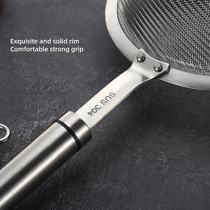 Stainless Steel Fine Mesh Strainers for Kitchen, Colander-Skimmer with Handle, Sieve Sifters for Food, Tea, Rice, Oil, Noodles, Fruits, Vegetable 4.73 inch