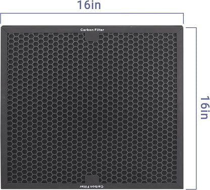 Air Scrubber Active Carbon Filters Compatible with BlueDri, VEVOR and Dri-Eaz Air Purifier, for Drieaz HEPA500 16'' x 16'' x 1'' inches（3 Pack）