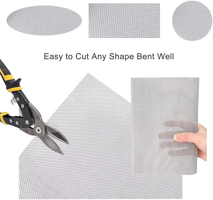 80 Mesh Stainless Steel Woven Screen, Rust-Resistant Filter Panel for Window, Door, Ventilation, HVAC, Sieve, Strainer, Fencing, Craft, DIY, Insect Screen, Wire Mesh