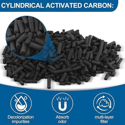 6.6 Lbs Bulk Activated Charcoal Filter Media Pellets for Aquarium Fish Tanks,Fish Pond,Air Filter & AC
