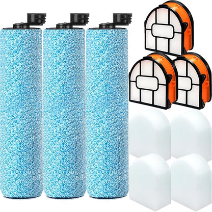 WD161 Roller and Filter for fit Shark HydroVac MessMaster Wet Dry WD161 WD261 AW261 and Shark WD101 WD201 WD100 WD200 AW201 WD200C WD201C WD101C Vacuum Cleaner,3 Brush Rollers,4 Foam Filters,3 Filter