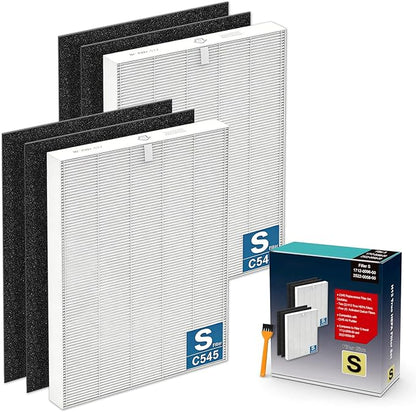 C545 True HEPA Replacement Filter S Compatible with Winix C545 Air Purifier, Replace 2522-0058-00 & 1712-0096-00 Filter Replacement, 2 HEPA + 4 Activated Carbon
