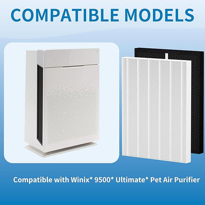 HR900 Filter Replacement T, Compatible with Winix HR900 Air Purifier, Replaces Part #1712-0093-00 / Filters T, #1712-0094-00 / Filte-r U, 2 Pack
