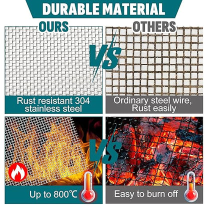 30 Mesh 304 Stainless Steel Mesh Screen, 15.7'' x 295''(40cm x 750cm) Wire Screen Mesh, Rust Free Woven Wire Mesh, Metal Mesh Screen for Air Vents, Garden Covers, Filters, Window Screen