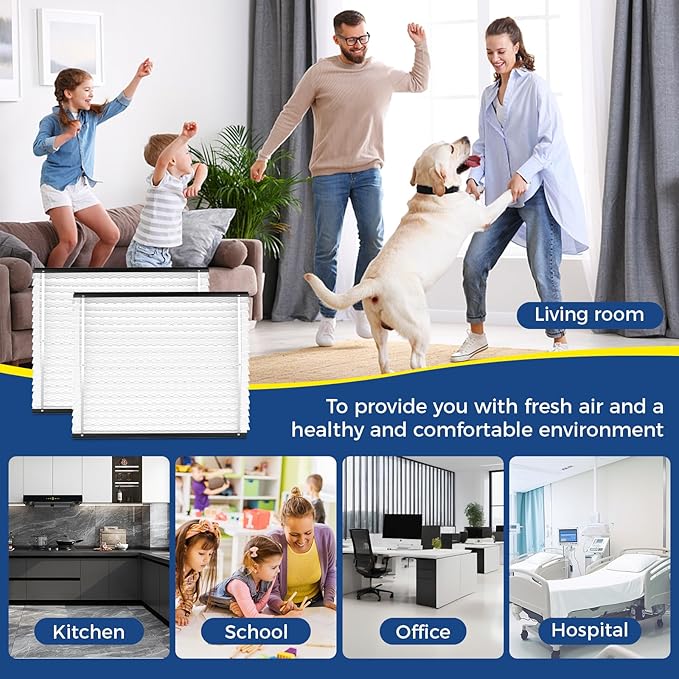 2Pack 413 Replacement Filter Compatible with AprilAire Size:16x25x4 Whole House Air Purifiers model:1410, 1610, 2140, 2410, 2416, 3410, 4400, MERV 13
