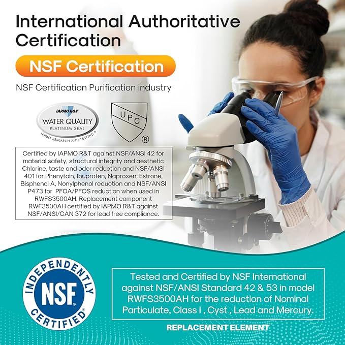 ICEPURE PRO ADQ73613401 NSF401&473&53&42 Certified Refrigerator Water Filter Compatible with LG LT800P, LT800PC, Kenmore 9490, ADQ736134 ADQ73613402 ADQ75795104 LSXS26326S LMXC23746S LMXC23746D, 2PACK