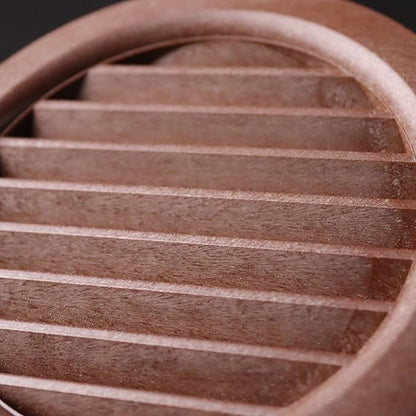 VENTS-US - 4" Brown Round Plastic Vent Cover with Built-in Insect Screen Mesh for Air Supply or Exhaust Air Applications - Compatible with 4 Inch Diameter Ducts (4-Pack)