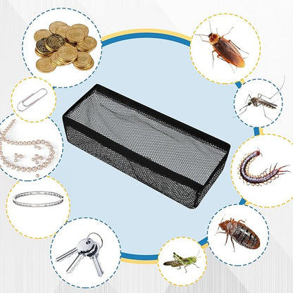 Zonon 12 Pcs 4 x 14 Inch Floor Register Trap Cover Vent Screen for Home Vent Mesh Elastic Band Filter Floor Register Trap Keeps Pet Hair, Food Out(Black)