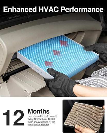 Puroma Cabin Air Filter, Compatible with Subaru, Toyota Camry, RAV4, Highlander, Corolla, Sienna, Pruis, Venza and Avalon, Lexus, Mazda, Replacement for CP157, CF12157