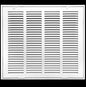16" X 12 Steel Return Air Filter Grille for 1" Filter - Removable Face/Door - HVAC DUCT COVER - Flat Stamped Face - White [Outer Dimensions: 18.5 X 13.75]