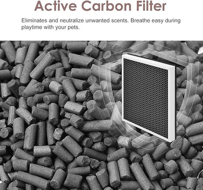 550 HEPA & Activated Carbon Filter Replacement Set Compatible with AlorAir CleanShield HEPA 550 Air Scrubber, 17.2x15.3x2, 4-Pack