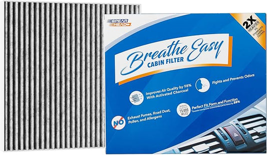 Spearhead Odor Defense Breathe Easy AC & Heater Cabin Filter | Fits 2017-25 Pacifica, 2020-25 Voyager Like OEM | Up to 25% Longer Lasting w/Activated Carbon (BE-283)