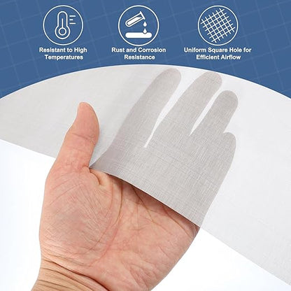 uxcell 300 Mesh 118" x 12" Woven Wire Mesh, 304 Stainless Steel Air Vent Filter Screen, Window Screen Mesh for DIY Projects Vents Cover Filtration Animals Fence