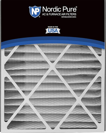 Nordic Pure 20x25x5 (Actual Size: 19 3/4 x 24 1/4 x 4 7/8) Air Bear Replacement 259112-102 MERV 12 Air Filters 4 Pack