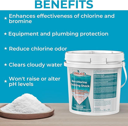 5 LB Non-Chlorine Spa Shock Oxidizer for Hot Tub, Chlorine-Free Treatment & Enhanced Oxidizing Shock for Hot Tubs, Spas and Pools, Quick Dissolving, Fast-Acting
