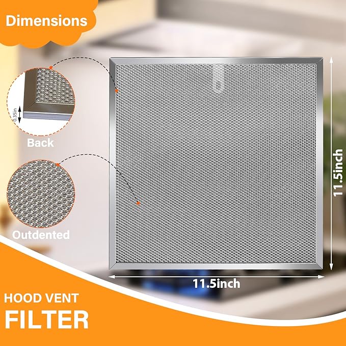 S99010467 Stove Hood Vent Filter 11.5" x 11.5" Fit for Broan Range Hood Filter BXT1 & Nutone AR1 series 99010467 Range Hood Grease Filters 1 Pack