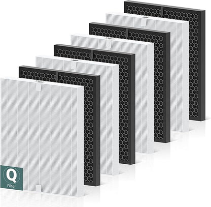 5510 5520 Replacement Filter Q for WINIX 5510 5520 PlasmaWave Air Purifier, H13 True HEPA and Activated Carbon Filter Combo Pack, Part # 1712-0123-00, 4 Set