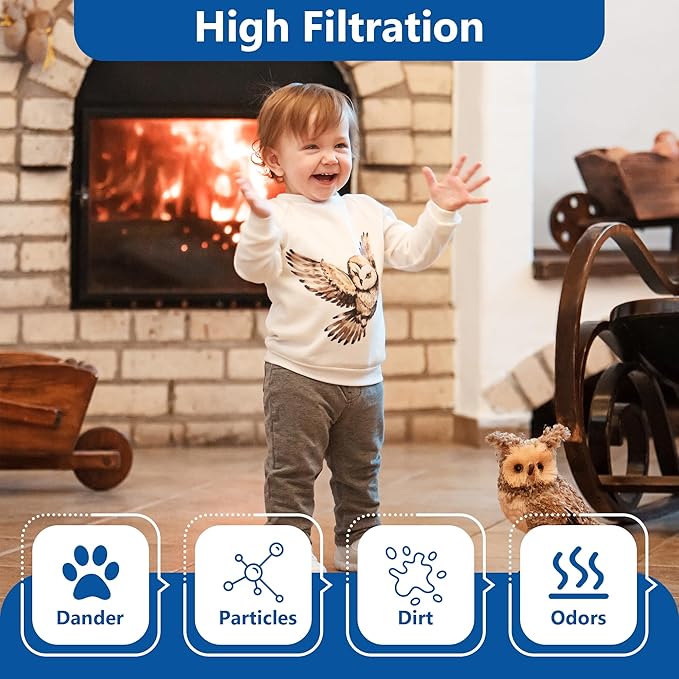 Funmit WF2 Humidifier Filter Replacement for Vicks Kaz Humidifier Starry Night Cool Mist V3500N V3700 V3100 V3900 Sunbeam 1118 1119 Honeywell HCM-300T HCM-350 WA-8D Enviracaire ECM-500 4 Pack