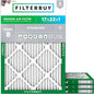 Filterbuy 17x22x1 Air Filter MERV 8 Essential Dust & Allergy Defense (4-Pack), Electrostatic Pleated HVAC AC Furnace Filters Replacement, Made in USA (Actual Size: 16.50 x 21.50 x 0.75)