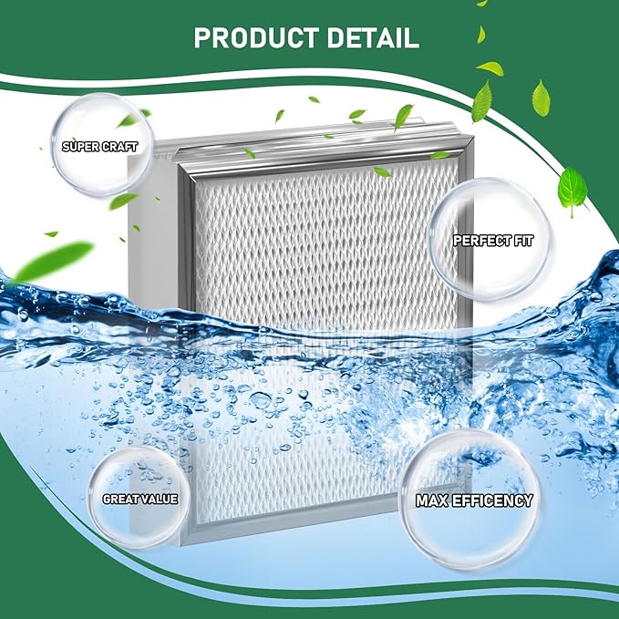 Carmerny 990-13 Humidifier Vapor Water Pad Filter Compatible with GeneralAire 990-13 G13 Humidifier Replacement Evaporator Pad Media Filter for Models 709 990 1040 1042 1137 SL16, GFI #7002, 3-Pack