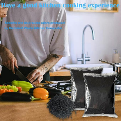 1.5 Pounds Odor Absorbing Filter Refill Compatible with FoodCycler Kitchen Waste Composters, Odor Removing Carbon Filter Replacement for Eco 5 FoodCycler Electric Composter